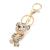 Chinese Style Creative Three-Dimensional Tiger Alloy Rhinestone Keychain Chinese Zodiac Tiger Girls' Bags Hanging Ornament Small Gift