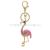 Creative Personality Ornament Metal Flamingo Rhinestone Keychain Bag Ornaments Fashion New Car Accessories Gifts