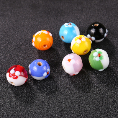 New Japanese small flower glass beads three-sided four-petal flower glass beads DIY accessories wholesale manufacturers direct sales