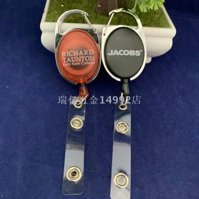 Factory Direct Sales Plastic Egg Shape Easy Pull Buckle + Snap Hook Retractable Buckle Pull Buckle Buckle Good Quality