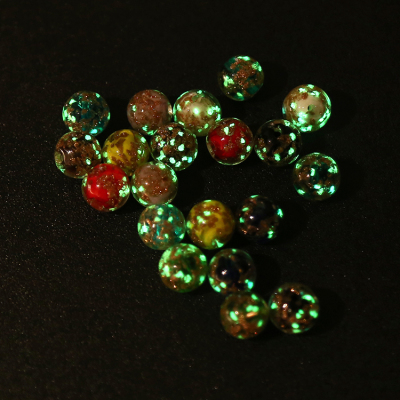 Japanese gold star fluorescent glass beads, glow-in-the-dark beads, DIY bracelet, hairpin, sweater chain accessories