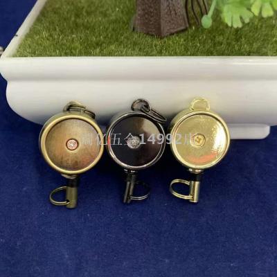 21mm Alloy Mini Can Buckle Bronze Imitation Gold Gun Black Buckle + Black Nylon Thread