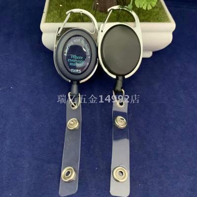 Factory Direct Sales Plastic Egg-Shaped Easy Pull Buckle + Snap Hook Retractable Buckle Pull Buckle Buckle + Back Splint +PVC+ Nylon Rope