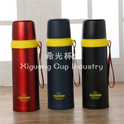 Vacuum Cup Men and Women Student Large Capacity Portable 304 Stainless Steel High-End Lanyard Internet Celebrity