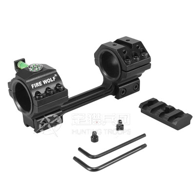 Conjoined scope leveler bracket integrated sighting clip with compass