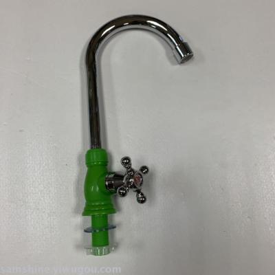 Color kitchen faucet/cross style single cooling faucet/vertical kitchen faucet