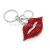 European and American Style Hot Sale New Creative Sexy Red Lips Rhinestone Keychain Bag All-Match Metal Pendant Gift