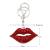 European and American fashion hot new creative sexy red lips diamond key ring bag with metal pendant gifts