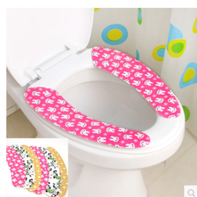 Printing cartoon can cut and paste the type static toilet paste can repeatedly wash to bathroom toilet seat as to sit on who