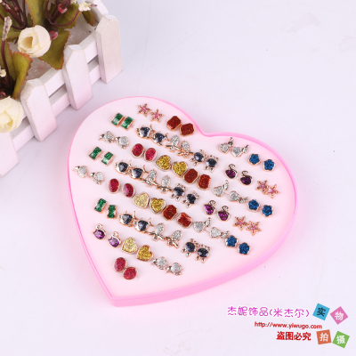 Colorful high-grade zircon inlaid classic Korean fashion pattern patterns are diverse