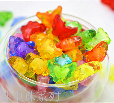Beads in Beads butterfly acrylic Beads plastic Beads children bracelet DIY accessories accessories