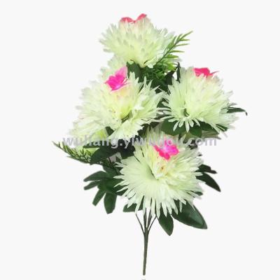 Seven bouquets of vermicelli and chrysanthemum flowers