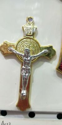 Plastic imitation metal gold and silver cross gifts