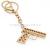 Creative metal water drill pistol key chain personality diamond weapon modeling car case and bag hanging decorations