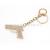 Creative metal water drill pistol key chain personality diamond weapon modeling car case and bag hanging decorations