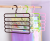 Color anti-skid multi-layer trousers rack multi-function wardrobe 5 layer trousers hanger TV shopping products