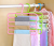 Color anti-skid multi-layer trousers rack multi-function wardrobe 5 layer trousers hanger TV shopping products