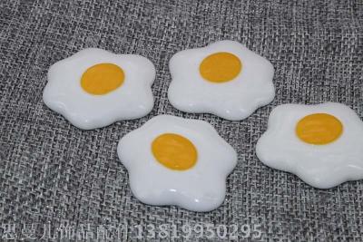 Resin imitation Fried egg egg accessories DIY resin egg brooch hair accessories