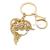 Full water diamond-encrusted creative dolphin key chain accessories car pendant key ring metal gift key chain