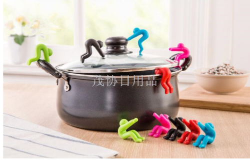 creative villain raised pot lid anti-overflow device kitchen pot lid heightening device prevent soup from overflowing pot lid rack