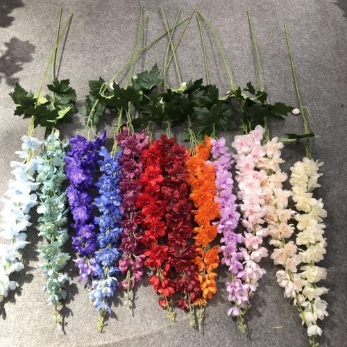 Long Branch Polyester Ribbon Simulation Hyacinth Emulational Flower and Silk Flower Single High Branch Long Branch Wedding Flower Landscape Direct Sales