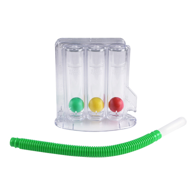 Three-ball breathing training apparatus