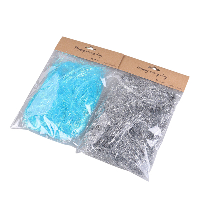 Colorful shredded paper gift box wedding candy box packing stuffing lafite gift box decoration