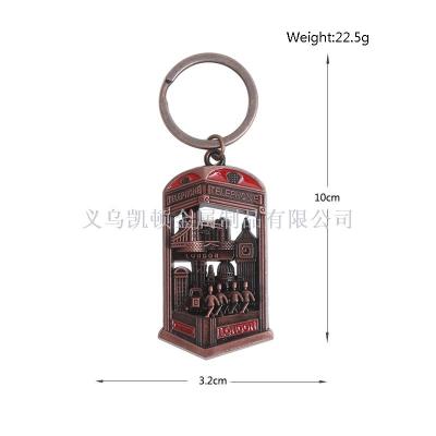 Creative retro key ring UK London tourism souvenir personalized Big Ben soldier key ring gift customization