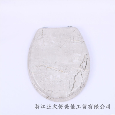 Medium Density Fiberboard (MDF) Toilet Lid Household Toilet Old-Fashioned Universal Toilet Seat Cover U-Shaped O-Type V-Type Thickened Cover