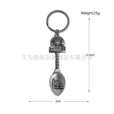 Manufacturer customized bottle opener London tourism souvenir craft spoon multi-function key ring gift