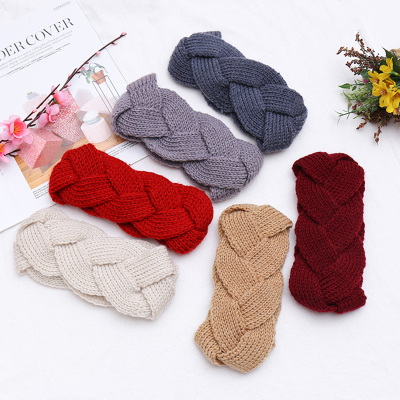 Autumn and winter weaving hemp flower hair band Autumn and winter hair with female contracted braided hair band sen female department hair act the role ofwashing face scarf