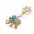 Hot selling creative elephant metal diamond bag pendant three-dimensional exquisite animal key chain small gifts custom