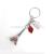 Customized metal key chain vintage Paris tower pendent personalized red lip lady bag accessories tourist souvenirs
