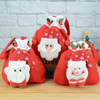 Christmas Decorations Christmas Gift Bag Christmas Candy Bag Santa Claus Gift Bag Handbag