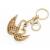 Korean creative gifts crystal diamond mother swan car key ring exquisite luggage pendant can be customized logo