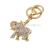 Fashion creative diamond elephant creative car key chain metal personality bag accessories manufacturers wholesale