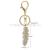 New metal holloway diamond studded coconut leaf key chain creative car accessories campaign with practical gifts