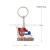 Cross-border hot selling Serbian flag metal key chain creative tourism souvenirs personalized diy accessories