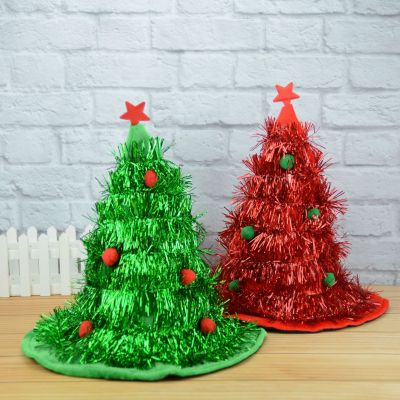 Christmas Hat Feather Christmas Tree Hat Adult Children Hat Christmas Decorations Christmas Holiday Party