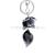 New Korean Style Black Diamond Crystal Fox Rhinestone Keychain Cute Fashion Bag Accessories Factory Direct Sales