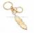 New Metal Hollow Diamond Coconut Leaf Keychain Creative Car Accessories Activity Gift Practical Small Gift