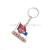 Cross-border hot selling Serbian flag metal key chain creative tourism souvenirs personalized diy accessories