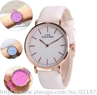 Summer ultra dazzle meet light color personality fashion ultra-thin watch
