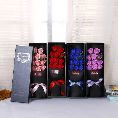 Valentine's Day Teacher's Day Wedding Gifts Soap Flower Gift Box Rose Artificial Flower
