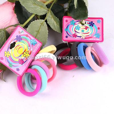 Creative sweet color high elastic towel ring seamless candy colored rubber band children's hair accessories headband