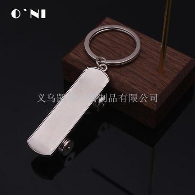 Creative gift personalized large scooter metal key chain children's toy advertising key chain pendant accessories