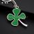 Creative practical gift lucky four-leaf clover metal key chain personality car advertising key chain pendant