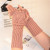 Knitting Wool Gloves Women's Winter Students Cute Women's Fingerless Korean-Style Winter Warm Mid-Length Gloves Half-Finger Gloves