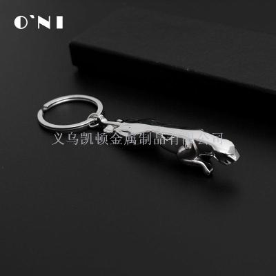 Men's creative 3D leopard car key chain accessories 4S shop activities gift manufacturers for direct supply