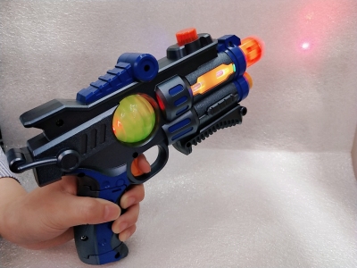 Hot style electric toy gun simulation plastic gun children glow music laser gun booth Hot selling electric toy gun